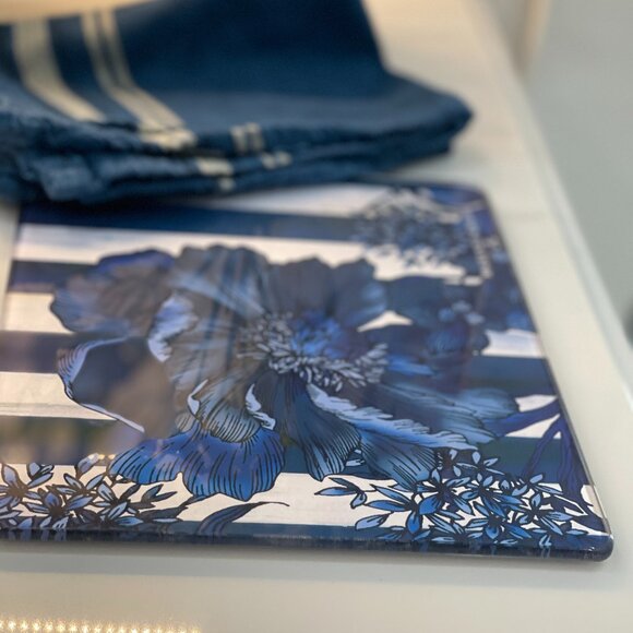 MacKenzie-Childs Royal Englis Garden Glass Cutting Board-NEW - Picture 3 of 16